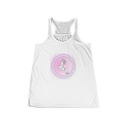Pretty Bunny Vintage Artwork - Flowy Razorback Tank Woman's