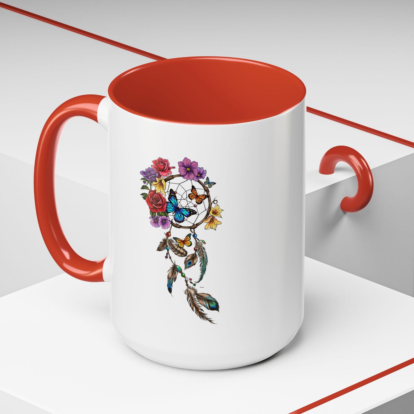 Dreamcatcher & Butterflies - Mug, 11oz and 15oz - Coffee, Tea or Hot Chocolate