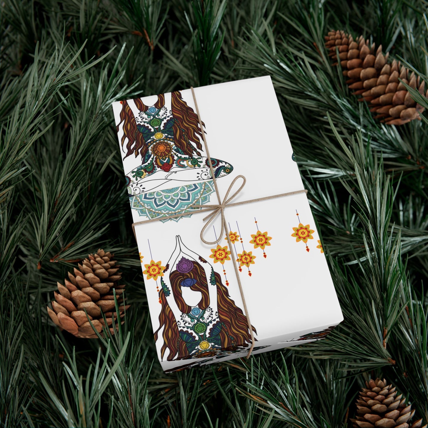 Yoga Goddess Meditation Lotus Mandala - Gift Wrapping Paper