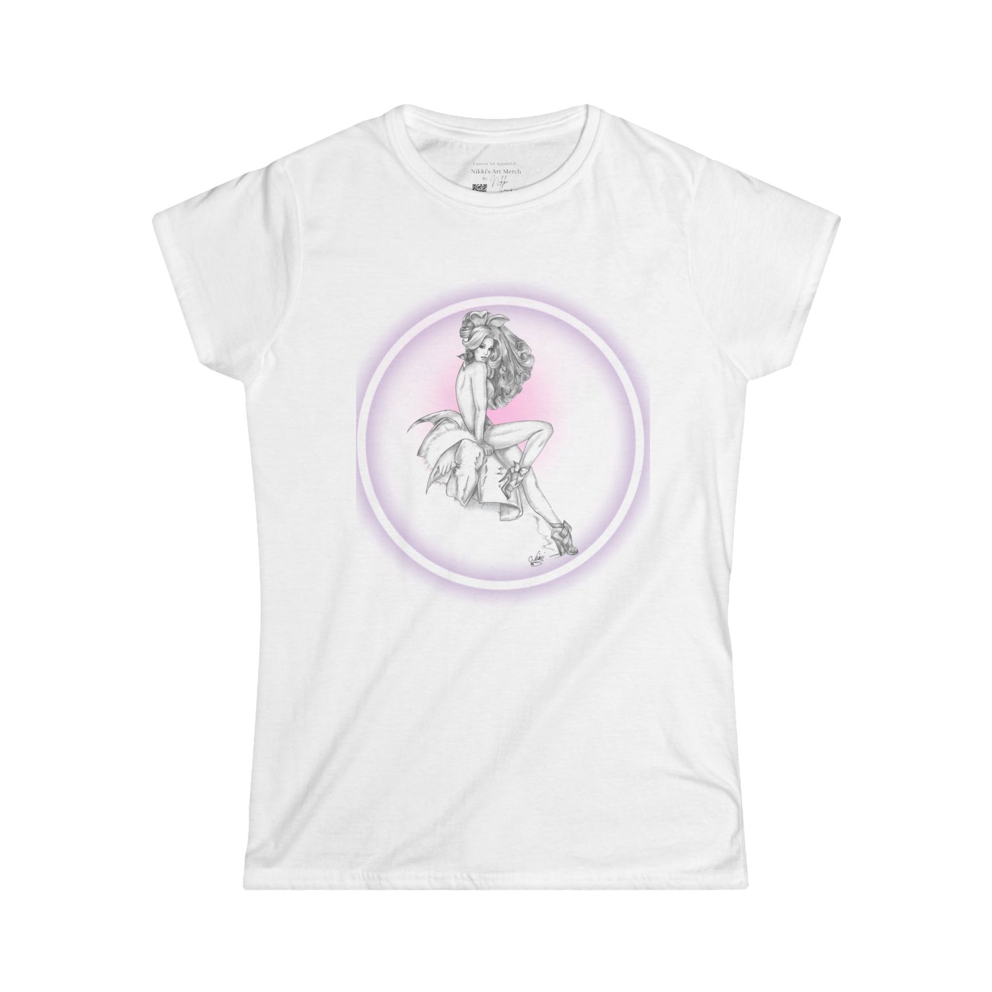 Pretty Bunny Vintage Artwork - T-Shirt Women's Softstyle