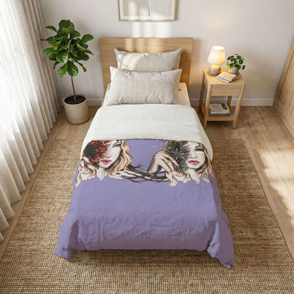 4 Seasons Celtic Ladies Cotton Comforter - Soft White Down Alternative Duvet - 4 Celtic Art Style Bedding