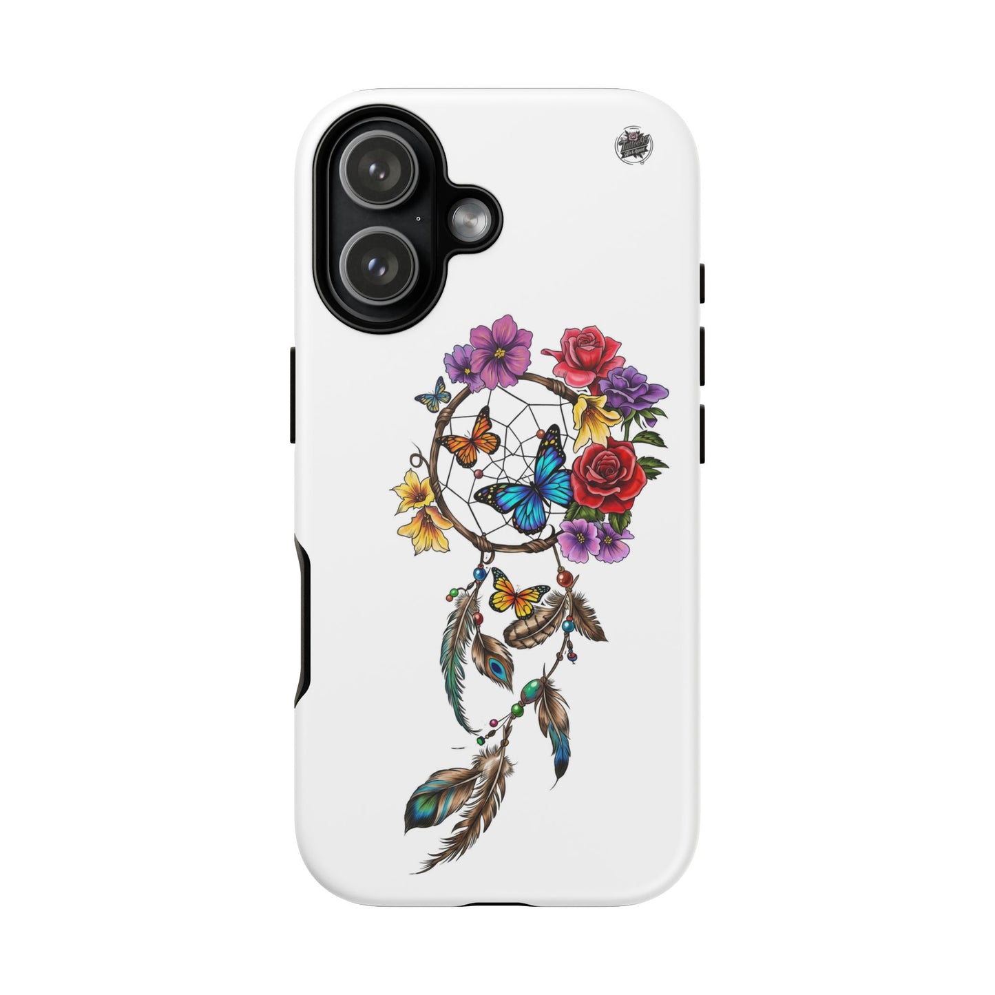 Dreamcatcher &  Butterflies White — Tough iPhone 17 - iPhone 11 Series Protective Cover