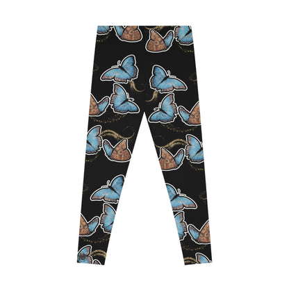 Blue Morphis Butterfly - Stretchy Leggings