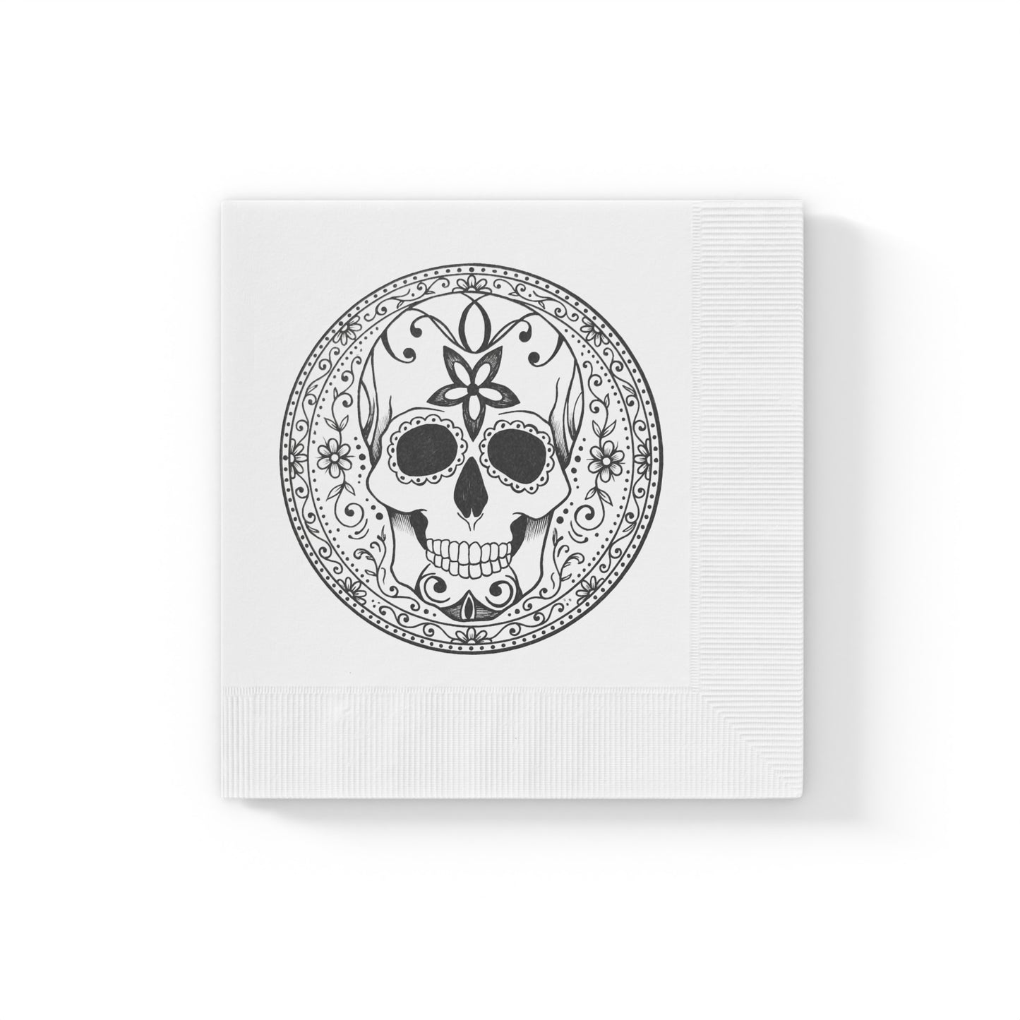 Sugar Skull - Cocktail Napkins — Day of the Dead Party Napkins