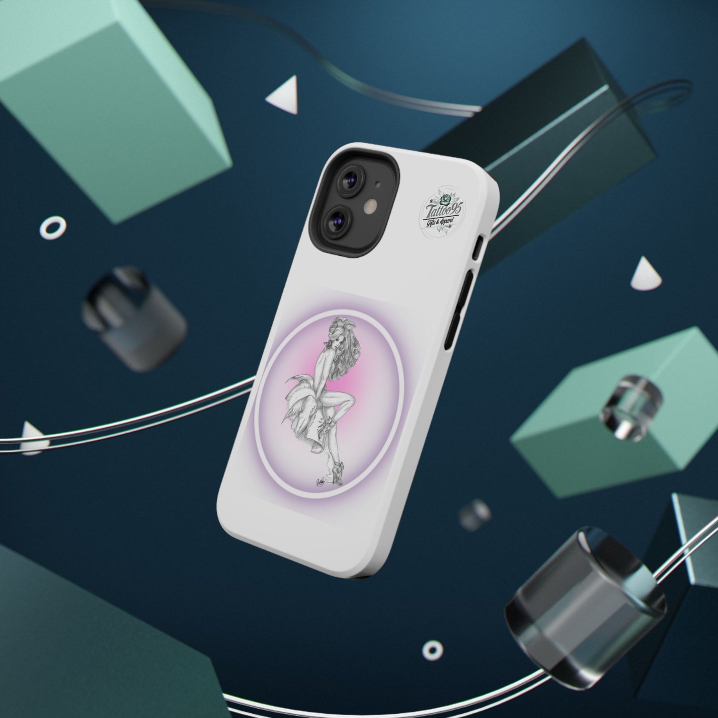 Pretty Bunny Vintage Artwork - iPhone Case