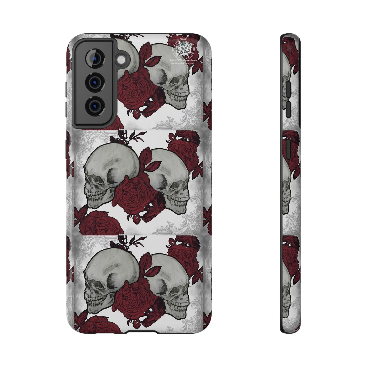 Skulls and Roses Tattoo Art - Samsung Galaxy Phone Case
