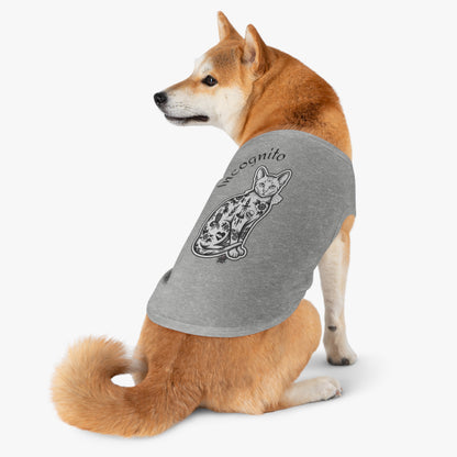Incognito Tattoo Cat Pet Tank Top — Funny 'Incognito' Graphic Tank for Large Dogs