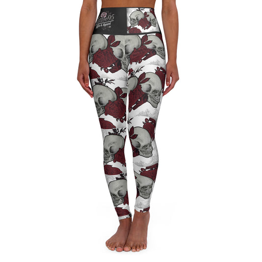 Skulls and Roses Tattoo Artwork - Yoga Leggings