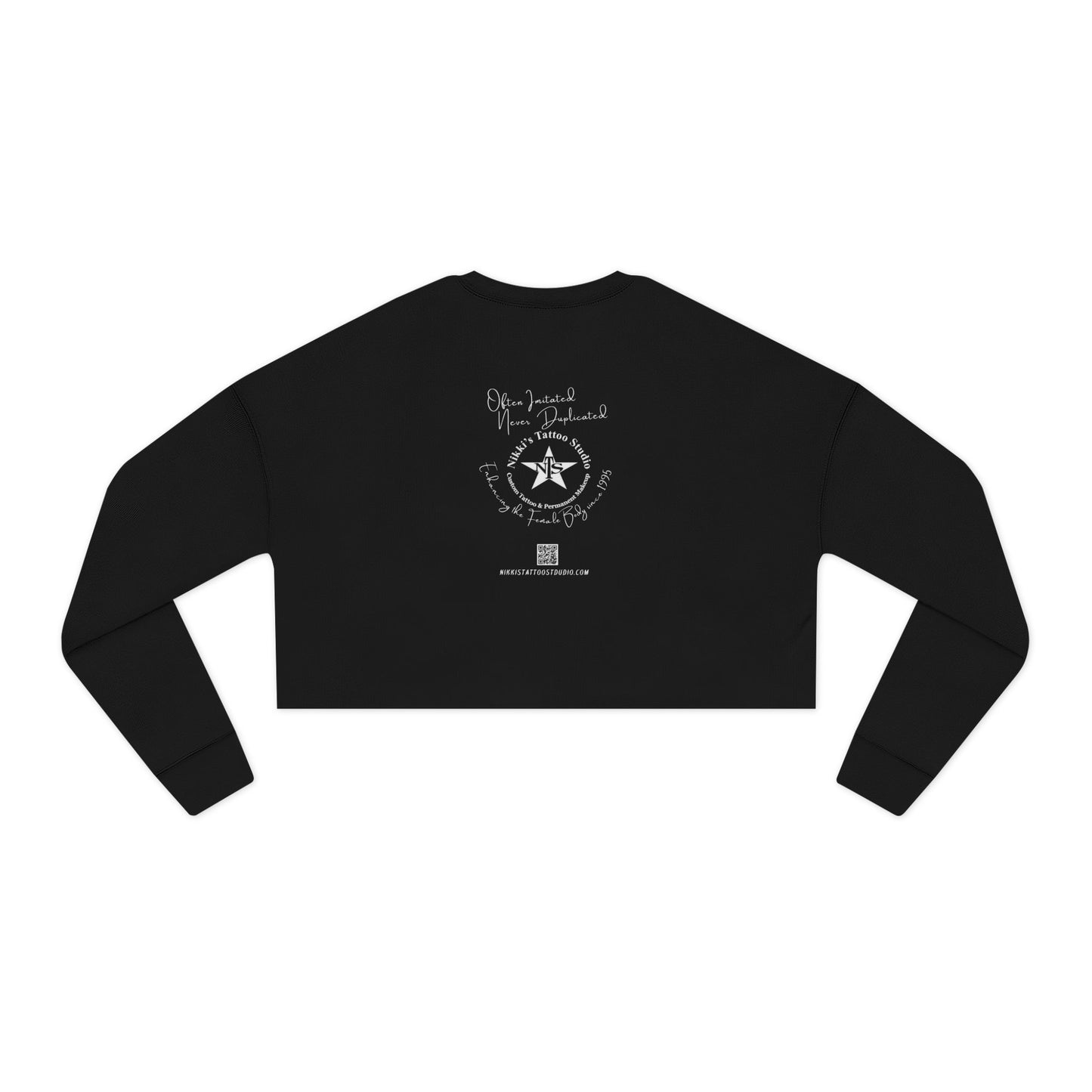 Nikki's Tattoo Studio Collection - Skull and Snake Logo - Women's Sweatshirt Cropped