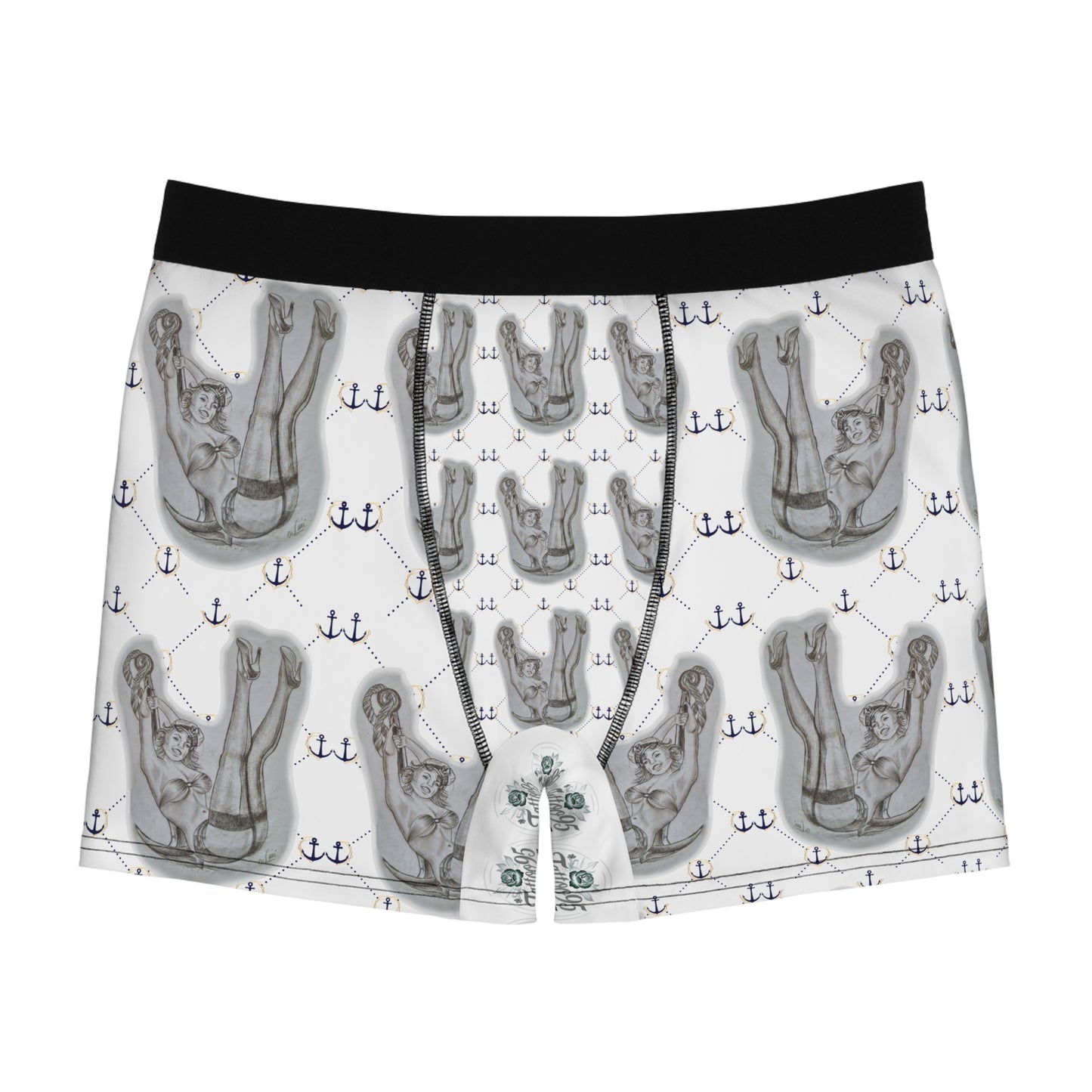 Nikki's Tattoo Studio Collection - Vintage Sailor Girl Artwork - Men's Boxers