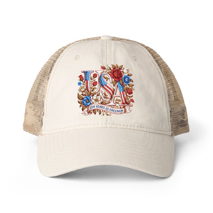 Floral USA - Women's Washed Mesh-Back Cap
