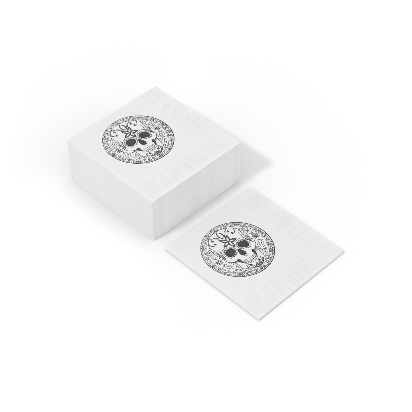 Sugar Skull - Cocktail Napkins — Day of the Dead Party Napkins
