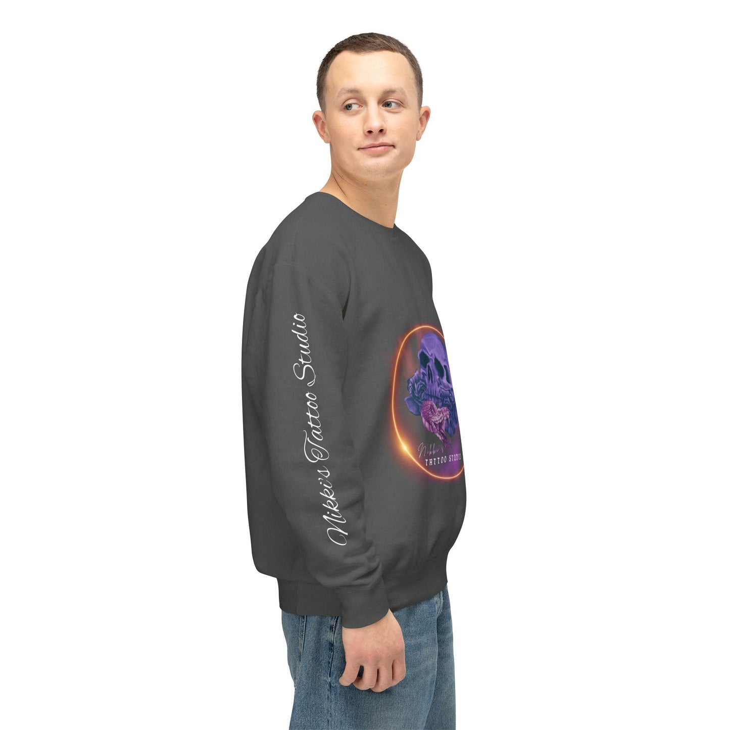 Nikki's Tattoo Studio Collection - Skull and Snake Logo - Crewneck sweatshirt