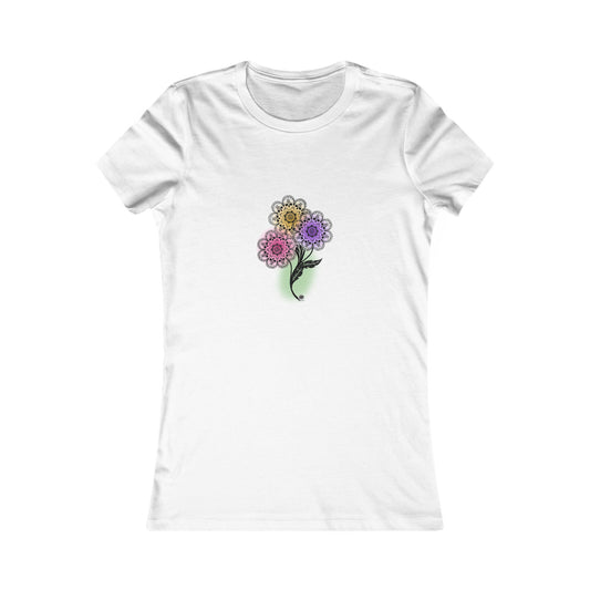 Skull Flower Mandala Trio - Women’s Tee — Slim Fit Favorite