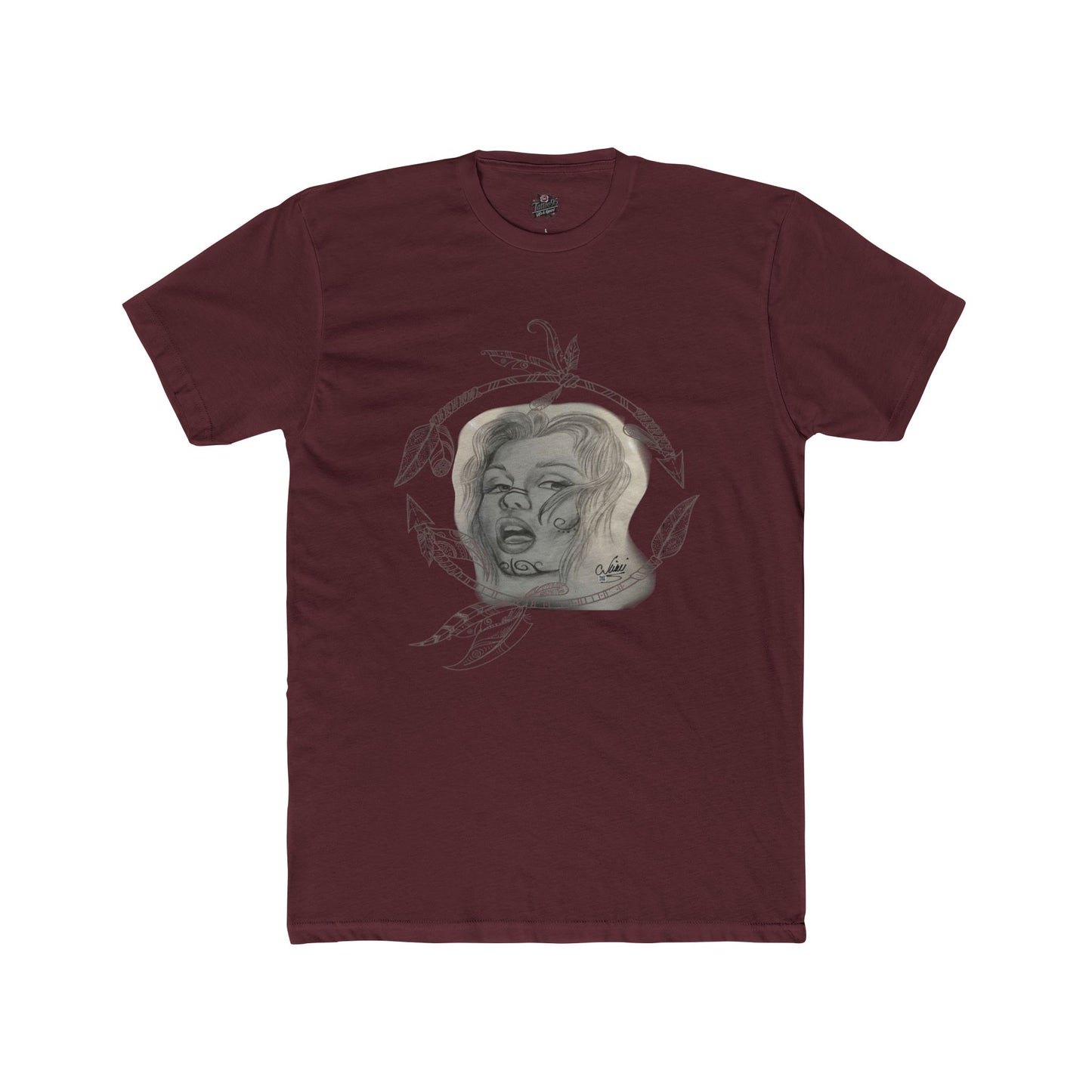 Painted Lady Face Tattoo Art T-Shirt — Artistic Graphic Cotton Tee