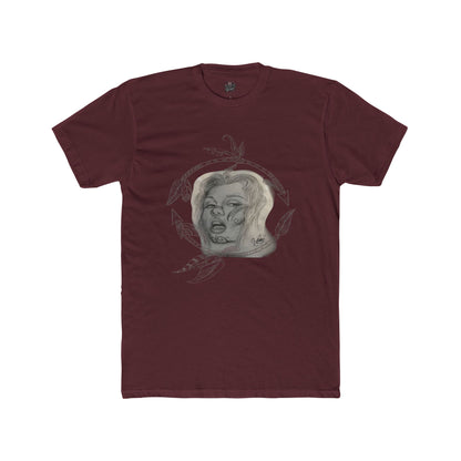 Painted Lady Face Tattoo Art T-Shirt — Artistic Graphic Cotton Tee