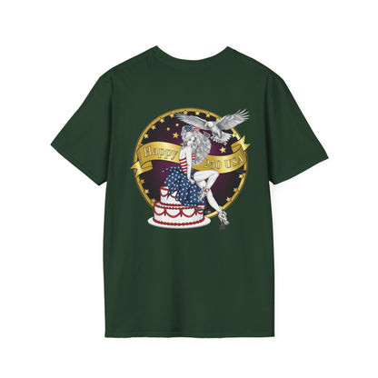 Eagle Tattoo T-Shirt with Flag & Lady Liberty – Happy 250th Birthday USA