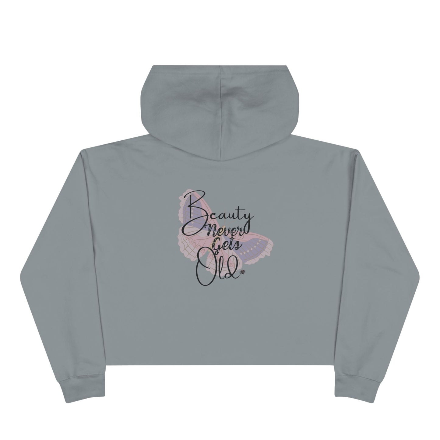 Pretty Bunny Vintage Artwork - Beauty Never Gets Old - Hoodie Cropped