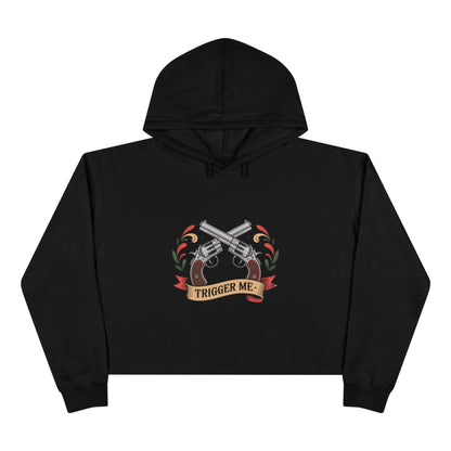 Trigger Me - Cropped Hoodie — Vintage Graphic