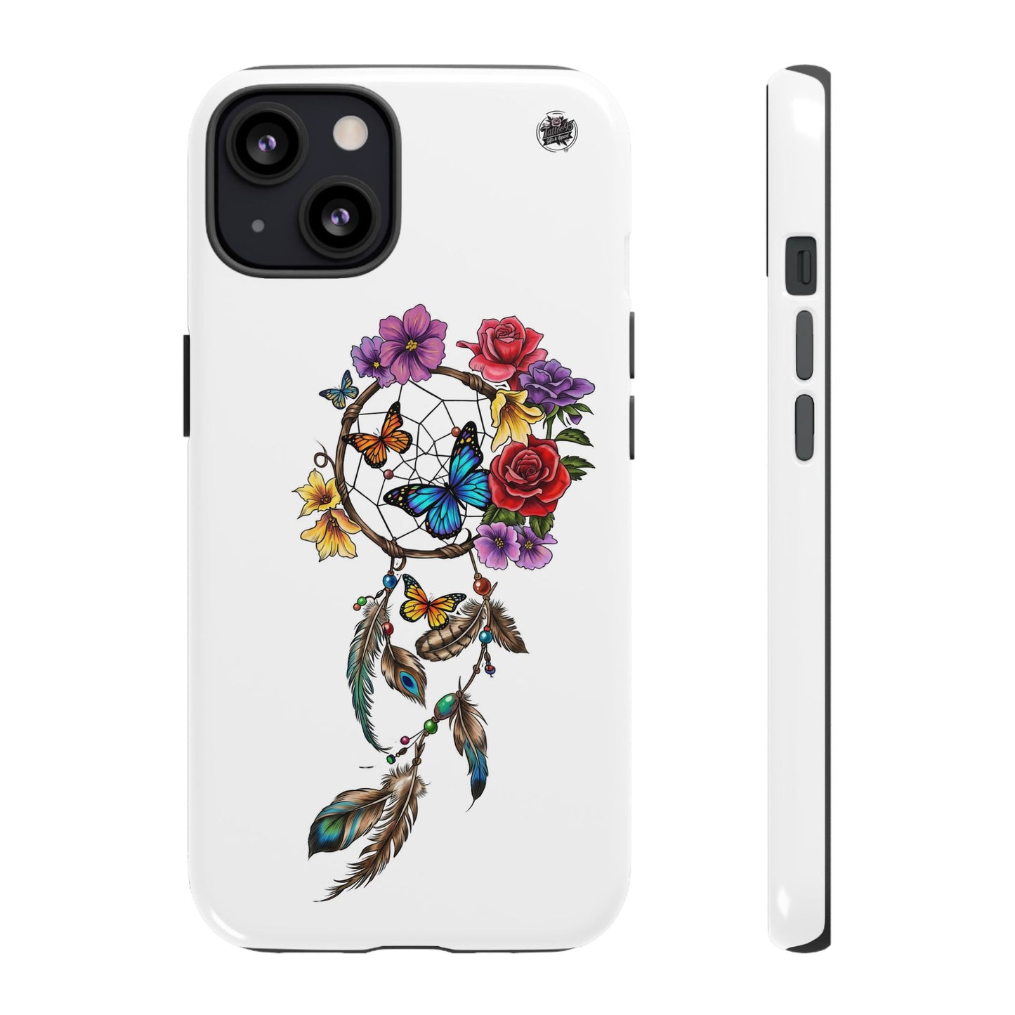 Dreamcatcher &  Butterflies White — Tough iPhone 17 - iPhone 11 Series Protective Cover