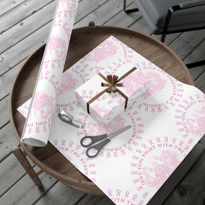 Dragon Strength Gift Wrap Paper — "May You Fight With the Strength of a Dragon" Tattoo Artwork