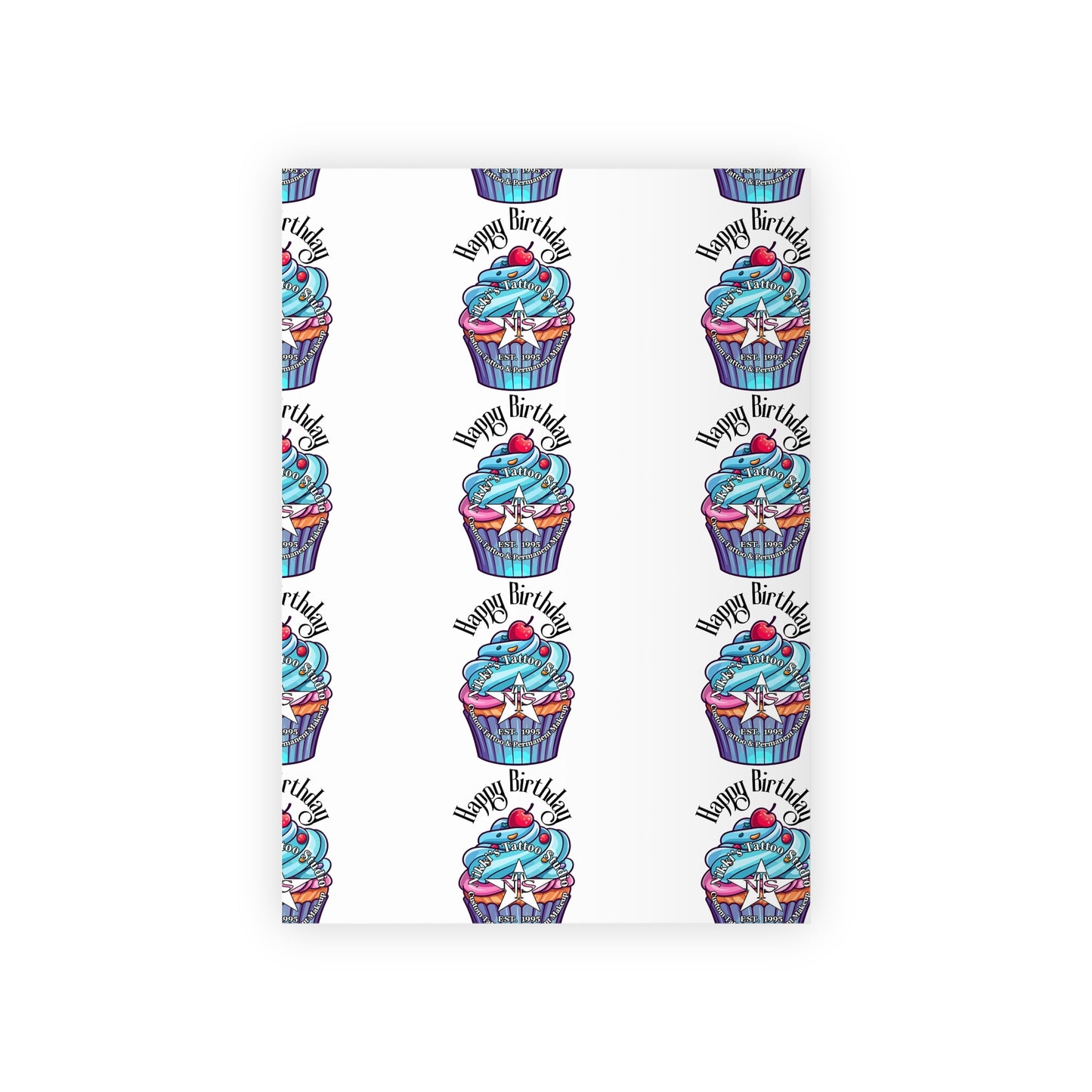 Nikki's Tattoo Studio Collection - Gift Wrapping - HAPPY BIRTHDAY Cupcake