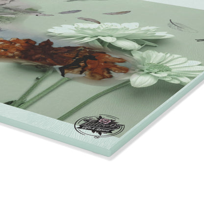 Fairy Dreams Artwork - Glass Cutting Board — Tempered Decorative Chopping/Serving Board