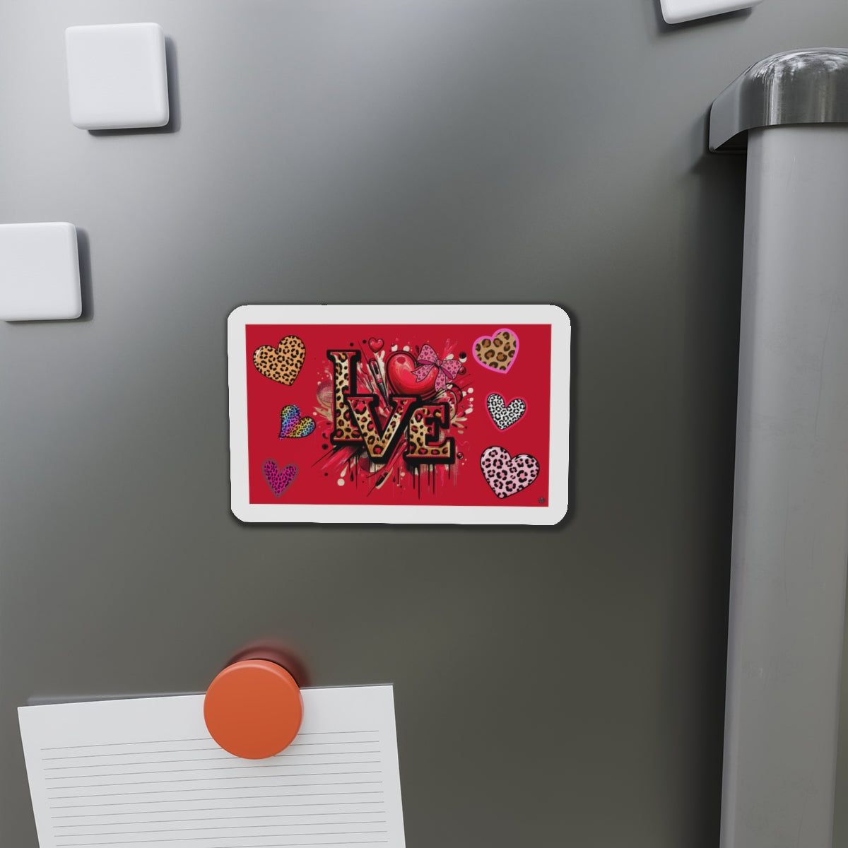 Love and Heart Tattoo Artwork - Die-Cut Magnet