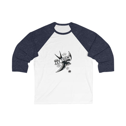 Let Them Bird Tattoo Baseball Tee — 3/4 Sleeve Shirt