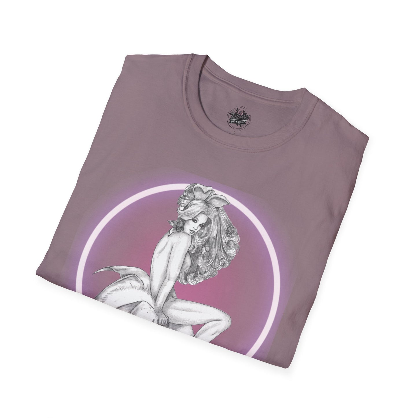 Pretty Bunny Vintage Artwork - Unisex Soft-Style T-Shirt