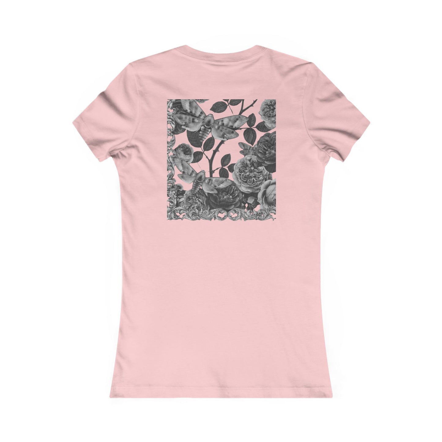 Purple Moths & Roses Women's Slim Fit Tee — Original Tattoo Artwork