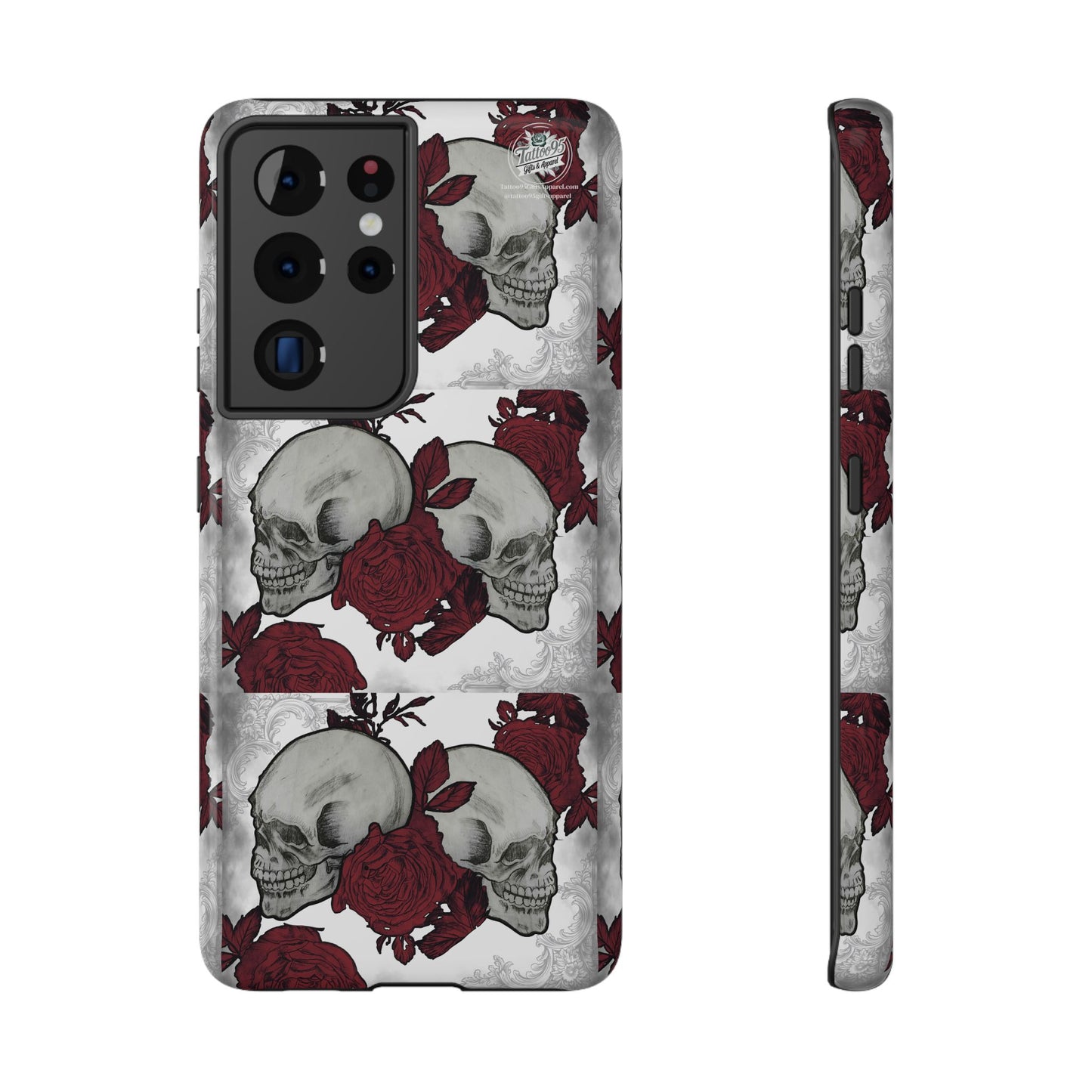 Skulls and Roses Tattoo Art - Samsung Galaxy Phone Case