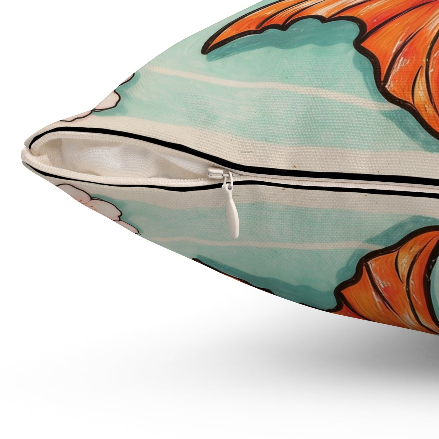 Girly Koi Pink Lotus Tattoo - Decorative Pillow