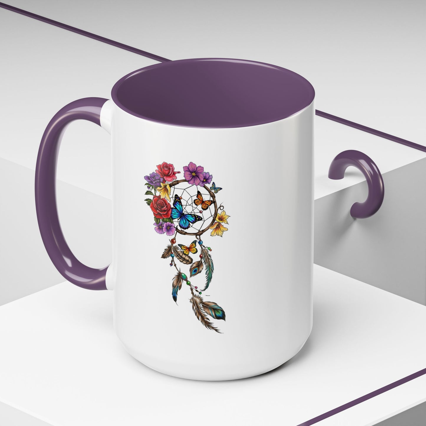 Dreamcatcher & Butterflies - Mug, 11oz and 15oz - Coffee, Tea or Hot Chocolate