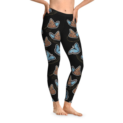 Blue Morphis Butterfly - Stretchy Leggings