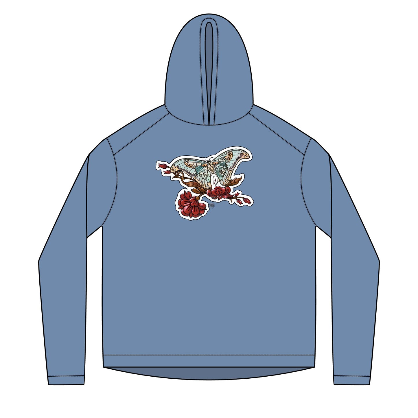 Geisha & Butterfly Solar Hoodie — UPF 50+ Lightweight Sun Protection