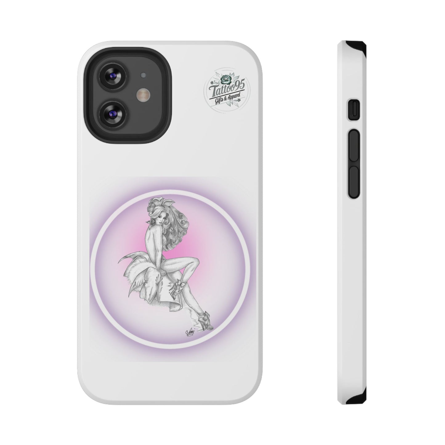 Pretty Bunny Vintage Artwork - iPhone Case