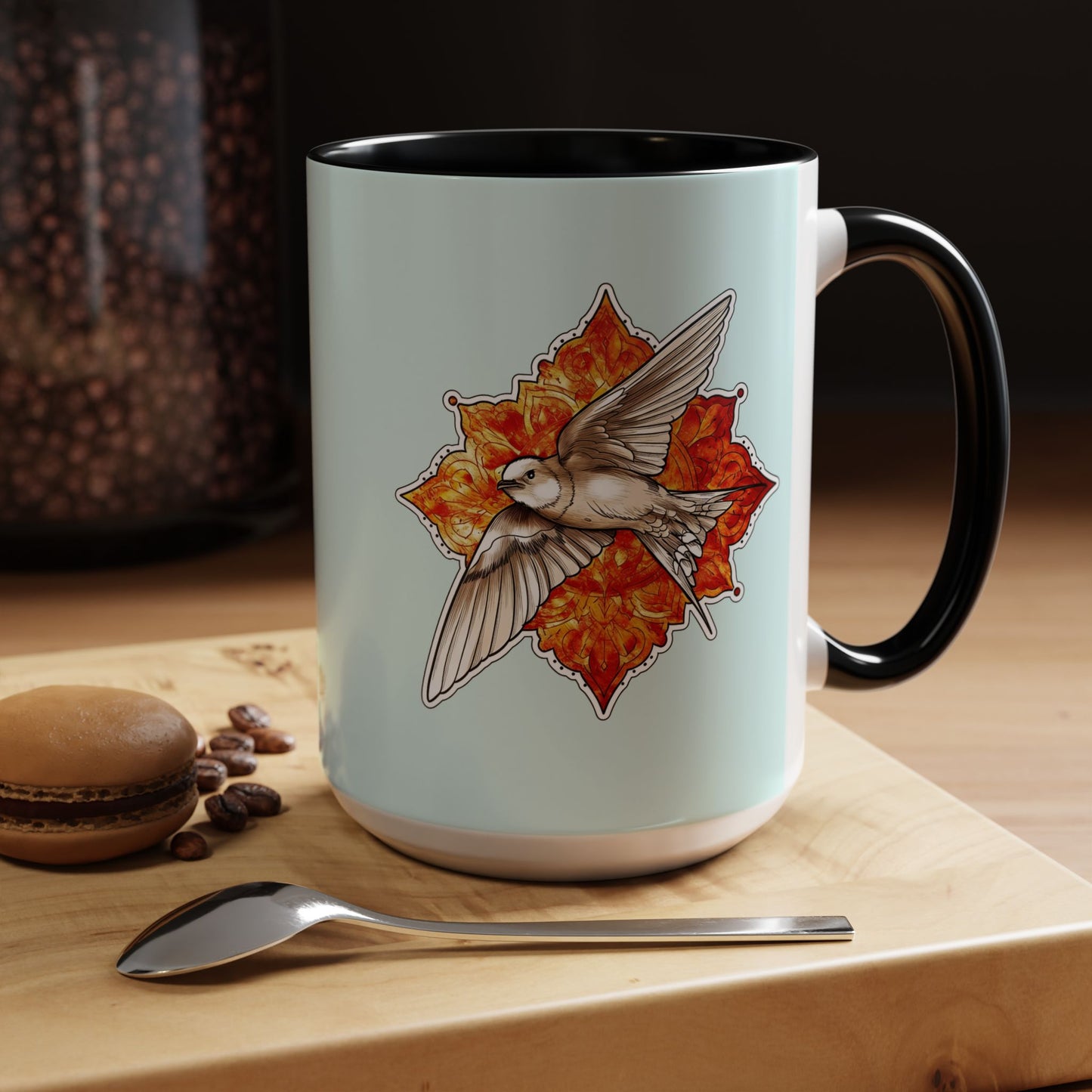 Swallow Bird Ceramic Coffee Mug – Accent 11/15 oz