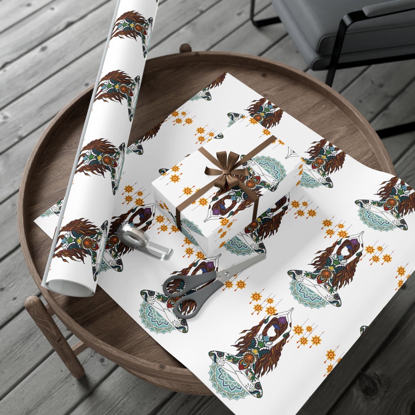 Yoga Goddess Meditation Lotus Mandala - Gift Wrapping Paper