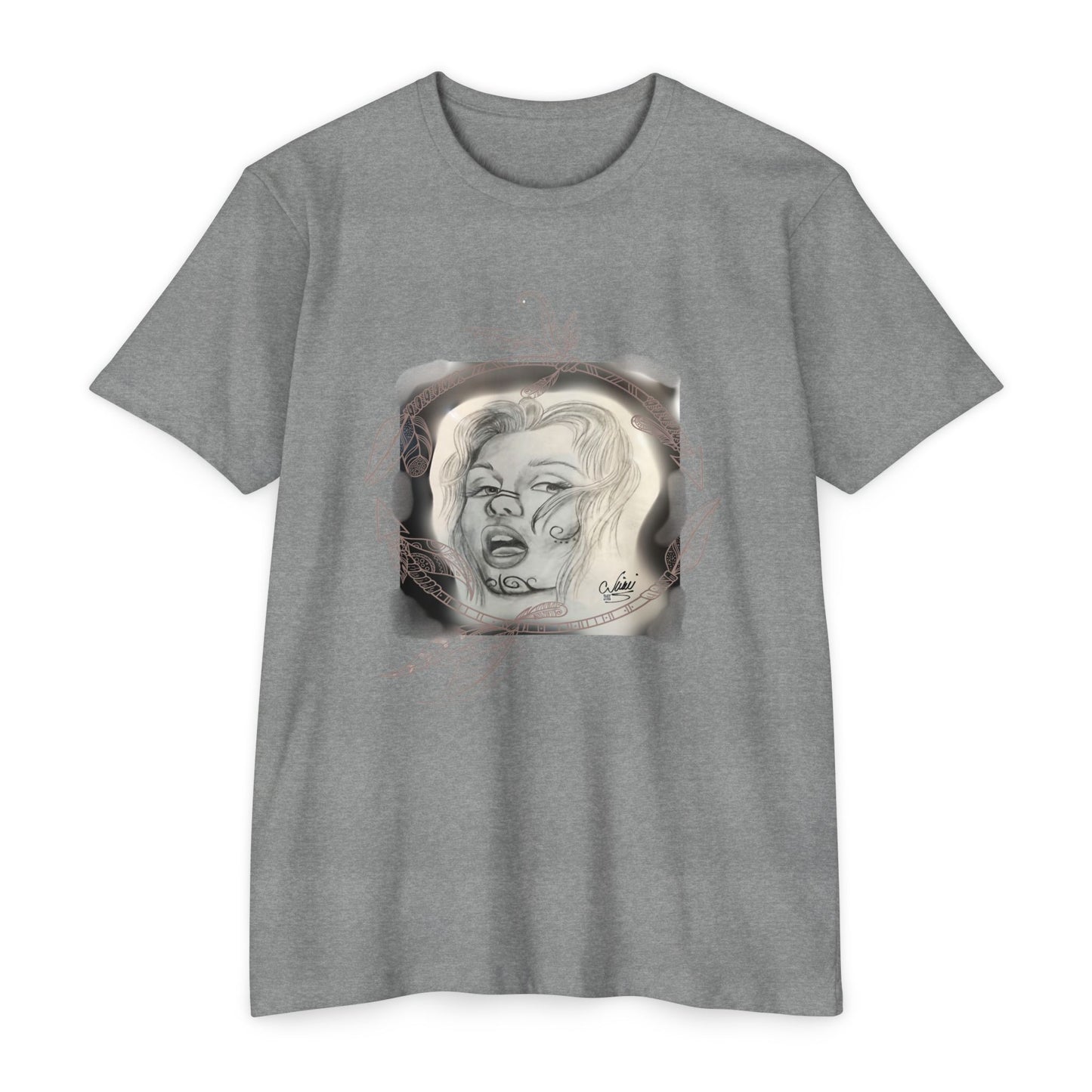 Painted Lady Face Tattoo Artwork - T-Shirt Unisex Jersey