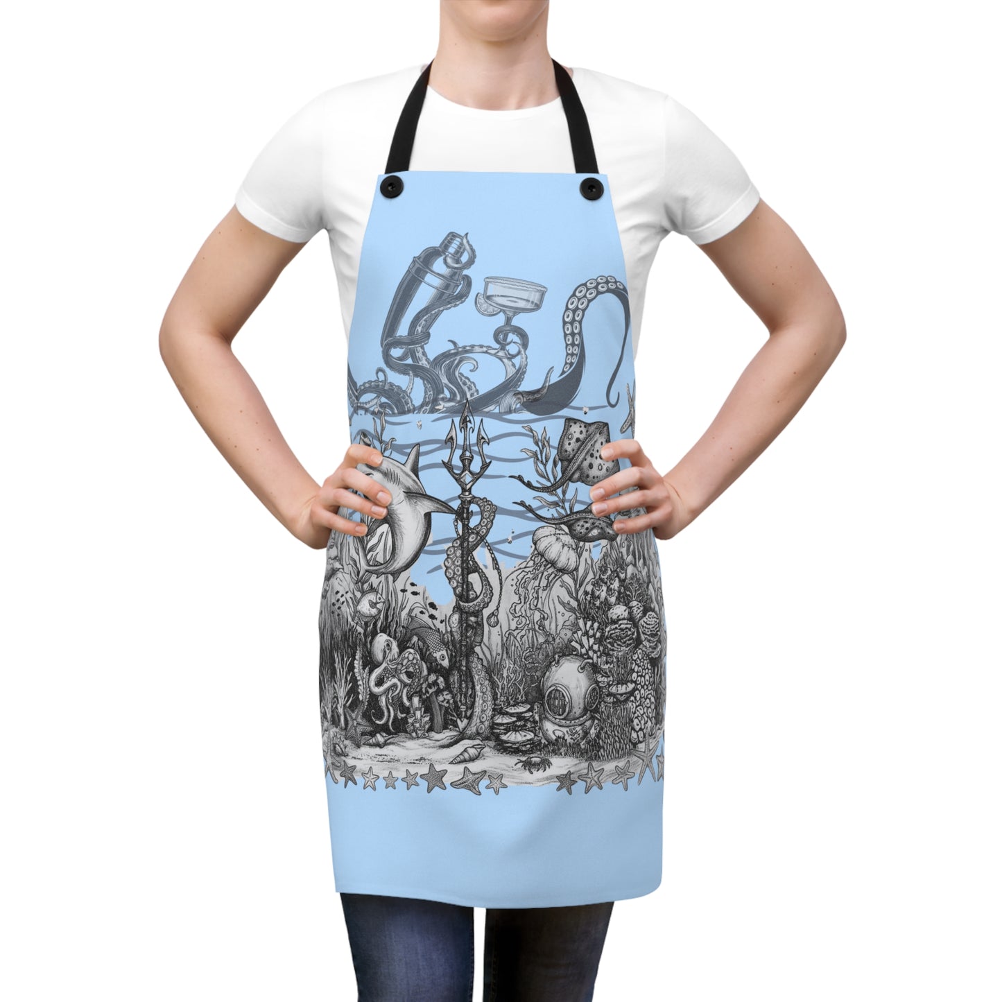 Ocean Tattoo Underwater Journey - Nautical Blue Apron