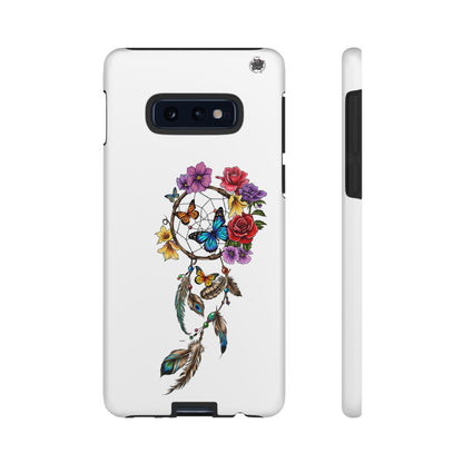 Dreamcatcher &  Butterflies White — Tough Galaxy S10-S25 Series Protective Cover