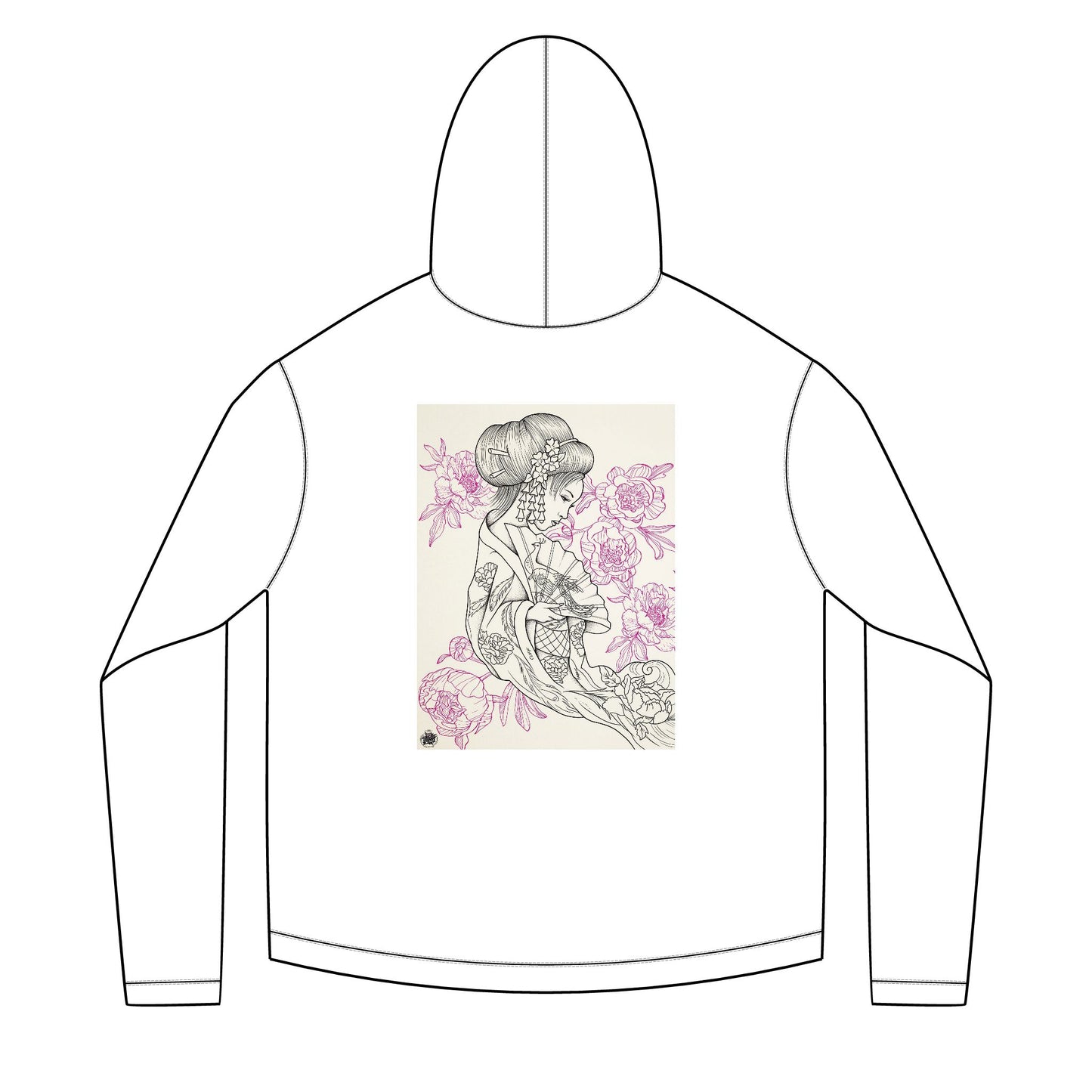 Geisha & Butterfly Solar Hoodie — UPF 50+ Lightweight Sun Protection