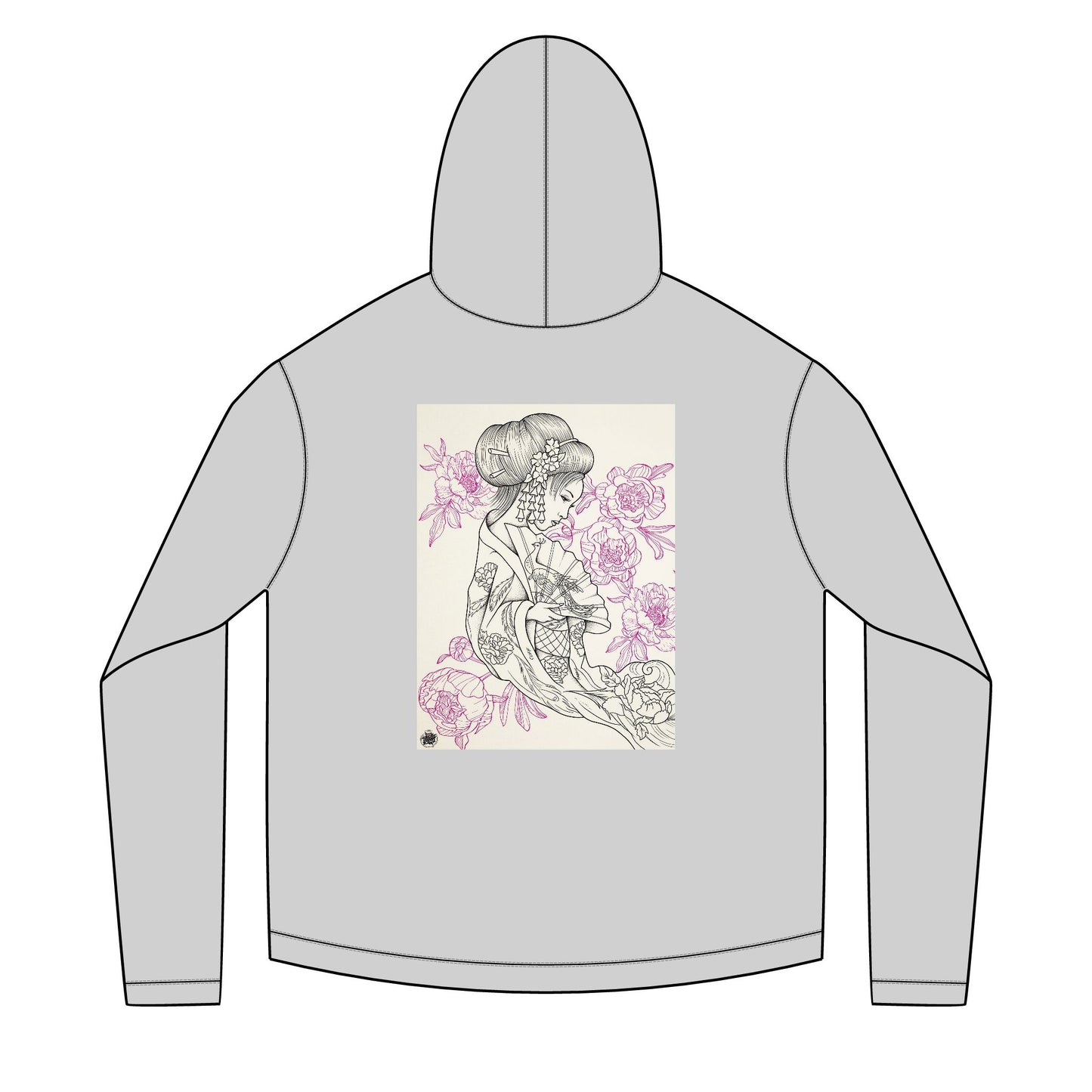 Geisha & Butterfly Solar Hoodie — UPF 50+ Lightweight Sun Protection