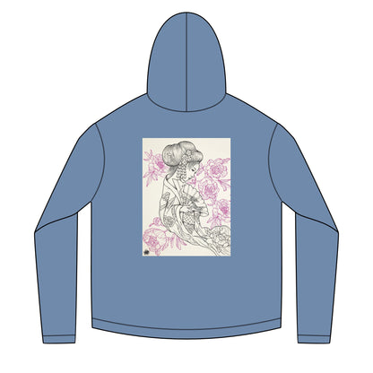Geisha & Butterfly Solar Hoodie — UPF 50+ Lightweight Sun Protection
