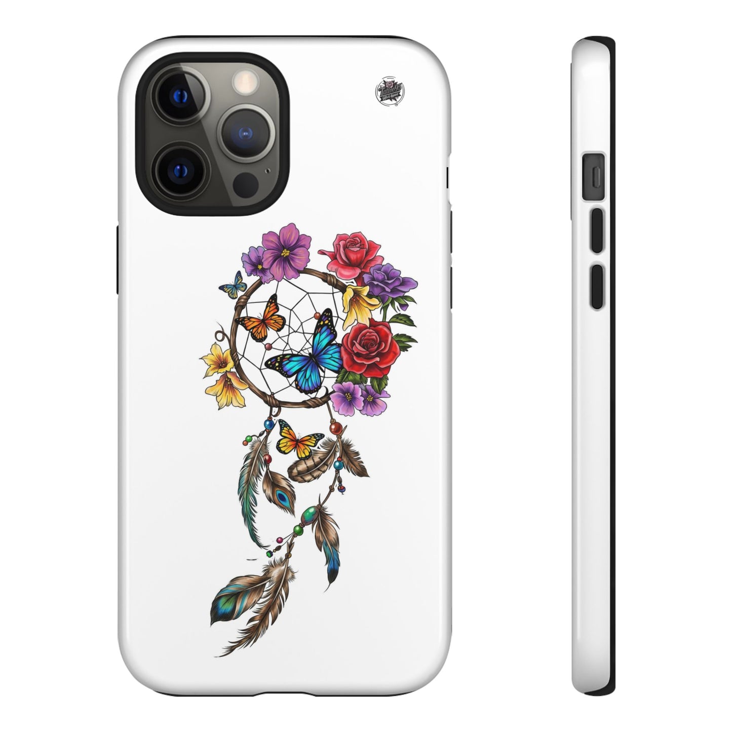 Dreamcatcher &  Butterflies White — Tough iPhone 17 - iPhone 11 Series Protective Cover