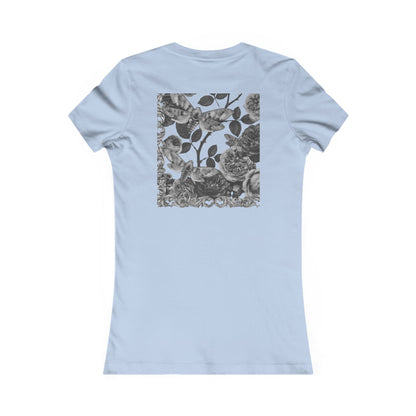 Purple Moths & Roses Women's Slim Fit Tee — Original Tattoo Artwork