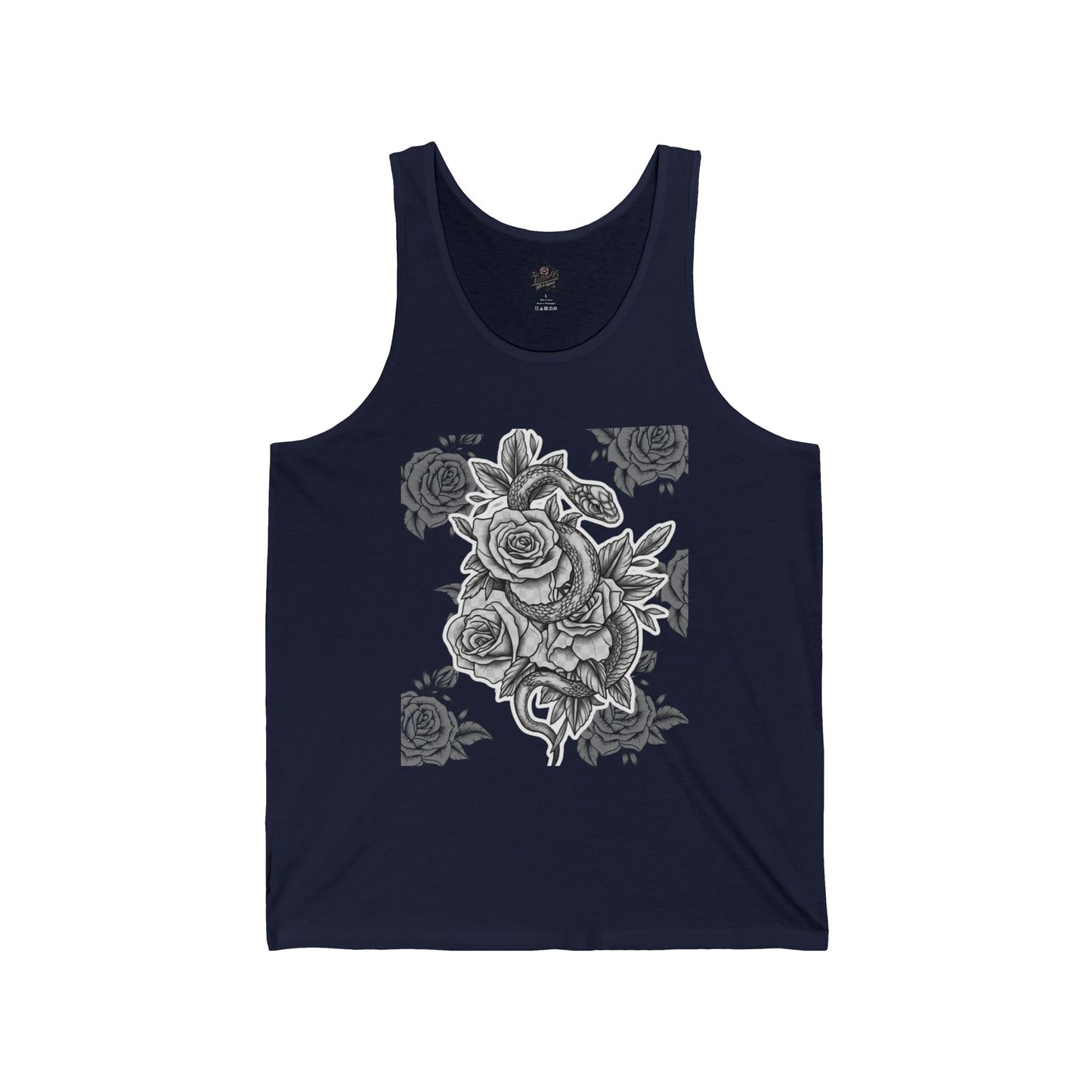 Snake & Roses Unisex Jersey Tank - I AM Powerful & Creative