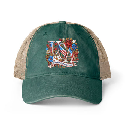 Floral USA - Women's Washed Mesh-Back Cap