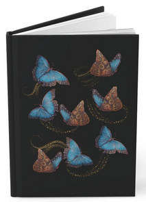 Blue Morphis Butterfly - Hardcover Journal